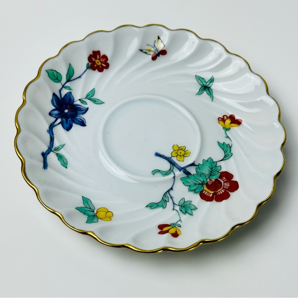 VTG HAVILAND LIMOGES 24k Gold Hand-painted Floral Ruffle Porcelain Demitasse - Picture 5 of 8